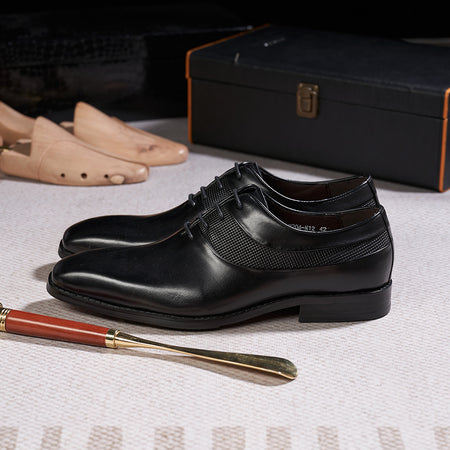 Pointed Toe Business Formal Wear Leather Shoes - ANIBEY
