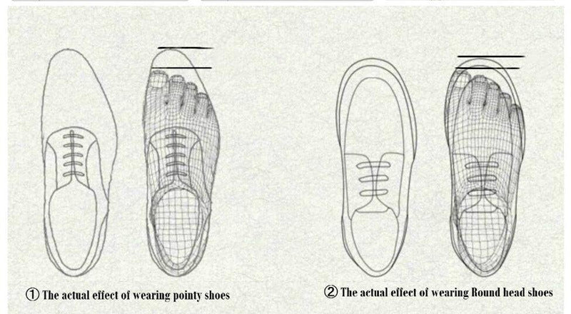 Pointed Toe Business Formal Wear Leather Shoes - ANIBEY