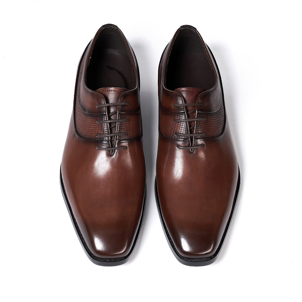 Pointed Toe Business Formal Wear Leather Shoes - ANIBEY