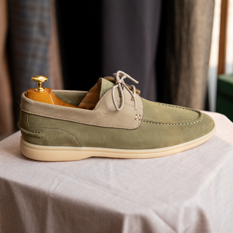 Lace-up Vintage High Mercerized Suede Sailing Shoes - ANIBEY