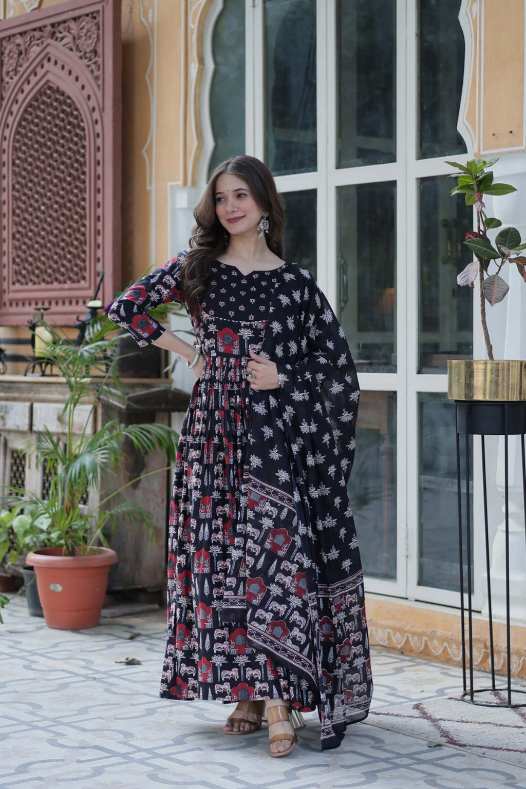 WOMEN HEAVY PURE COTTON SUIT SET - ANIBEY