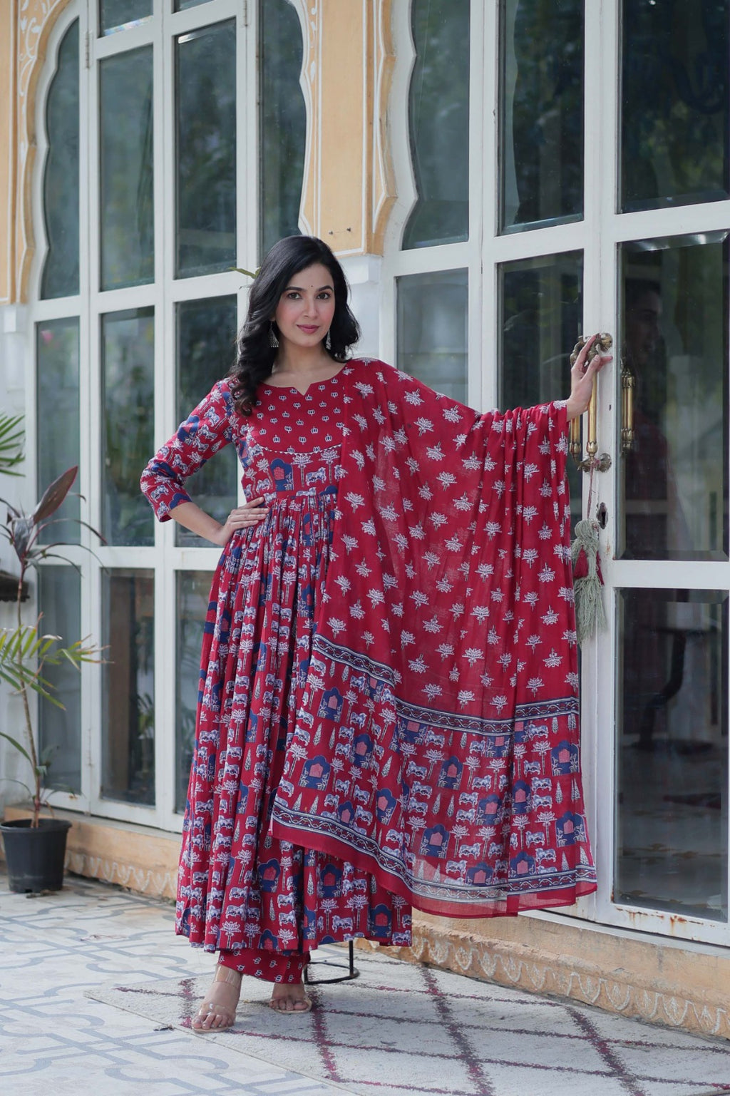 WOMEN HEAVY PURE COTTON SUIT SET - ANIBEY