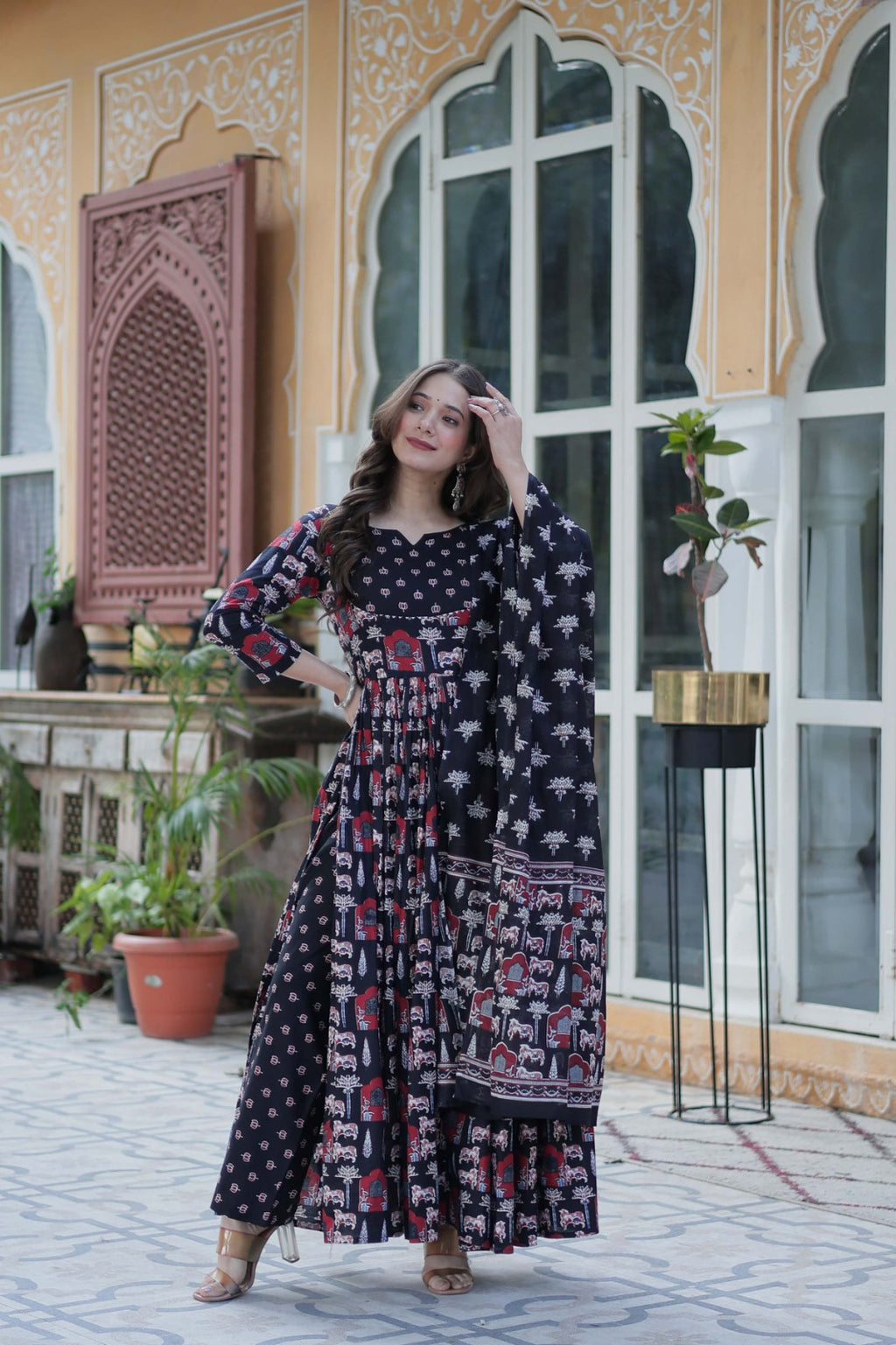 WOMEN HEAVY PURE COTTON SUIT SET - ANIBEY