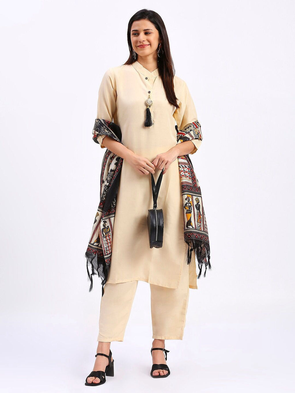 Buy Pink Kurta Suit Sets for Women by VREDEVOGEL - ANIBEY