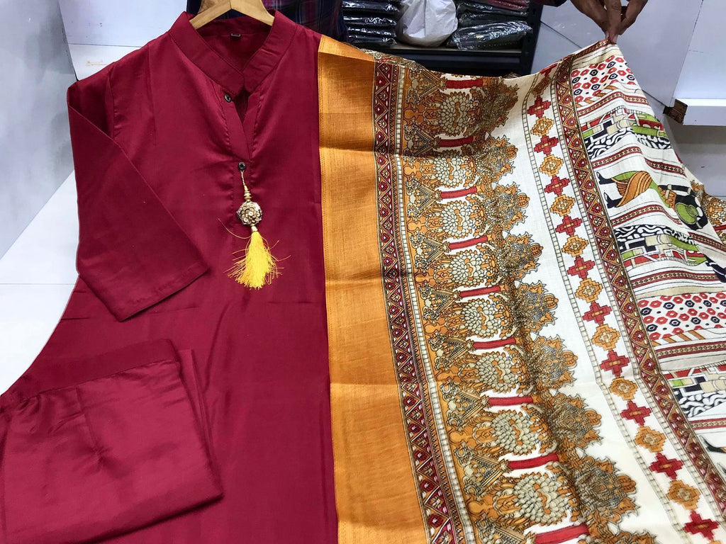 Buy Pink Kurta Suit Sets for Women by VREDEVOGEL - ANIBEY