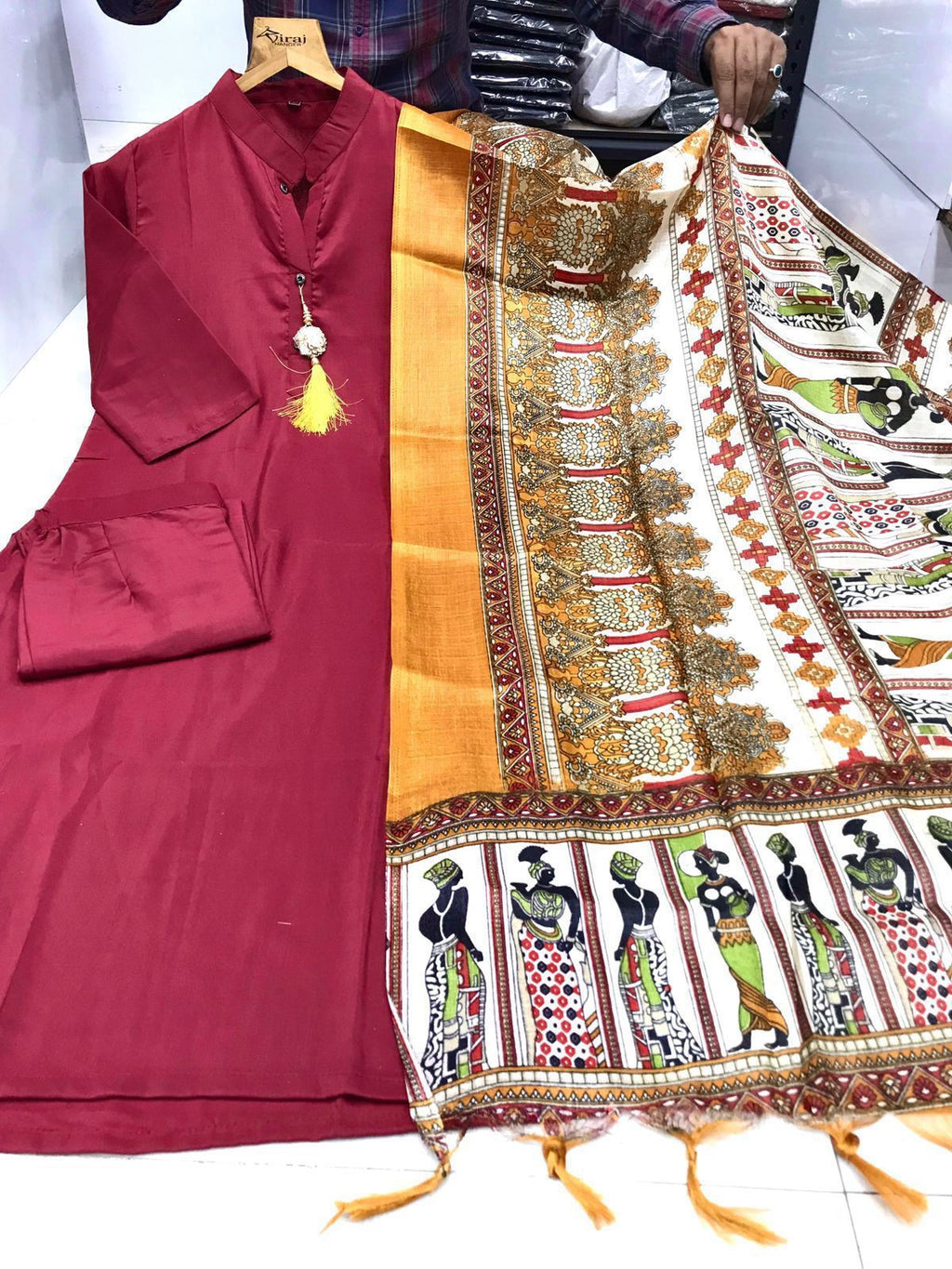 Buy Pink Kurta Suit Sets for Women by VREDEVOGEL - ANIBEY