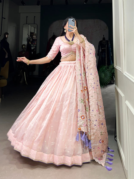 Beautiful Gold Crush Embroidery lehenga 1426LPI - ANIBEY