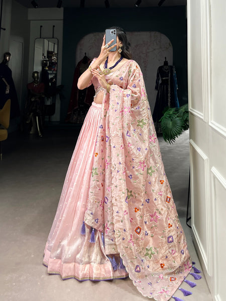 Beautiful Gold Crush Embroidery lehenga 1426LPI - ANIBEY