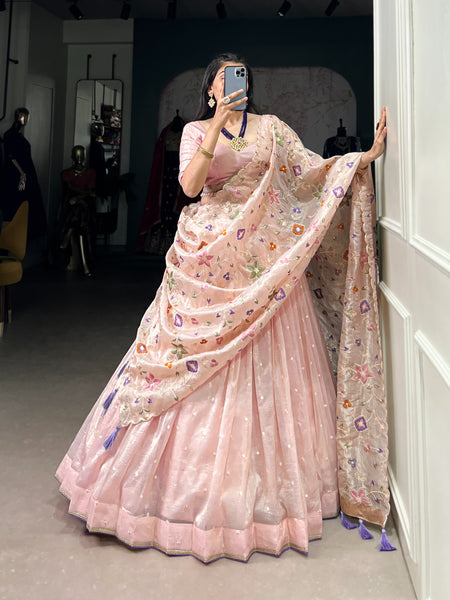 Beautiful Gold Crush Embroidery lehenga 1426LPI - ANIBEY