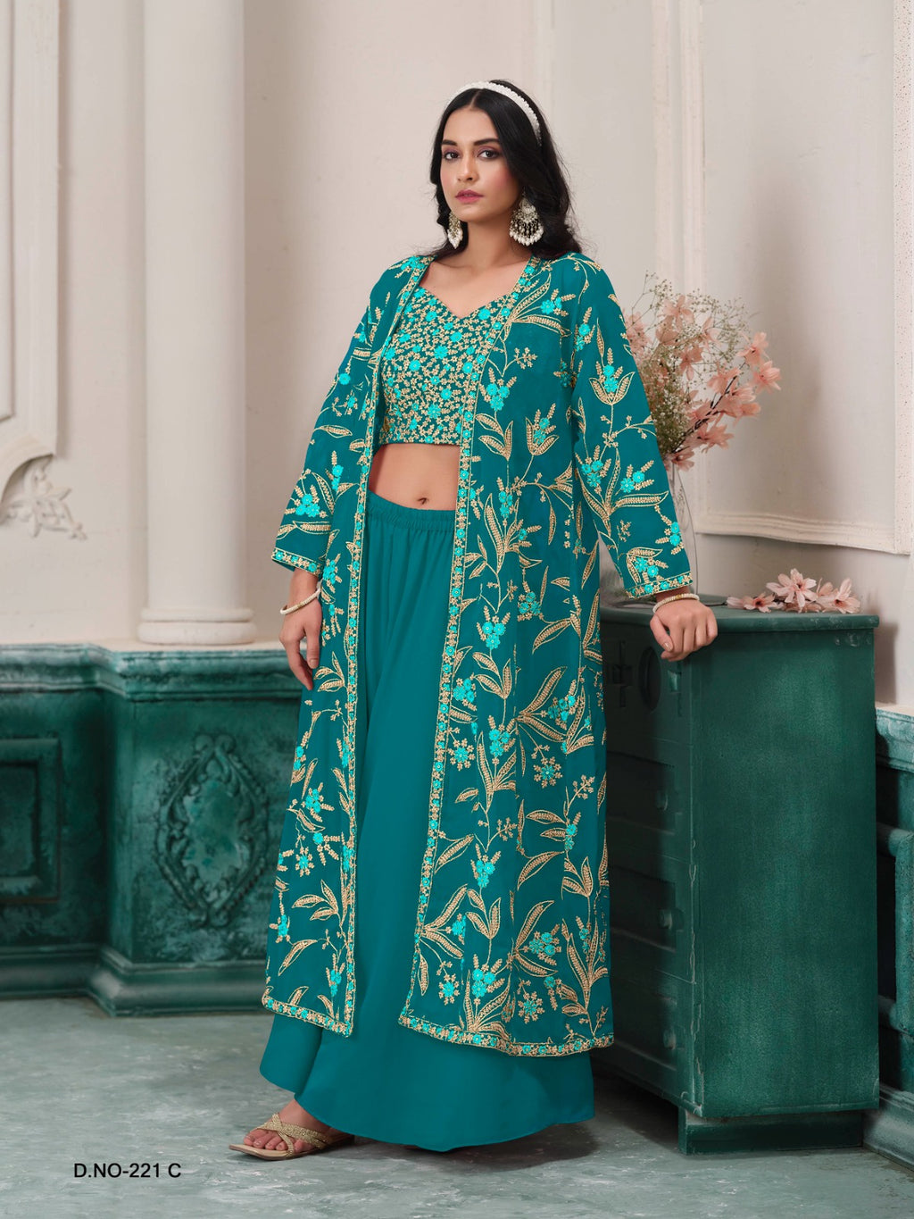 SIYA LIFESTYLE Embroidered Semi Stitched Lehenga Choli - - ANIBEY