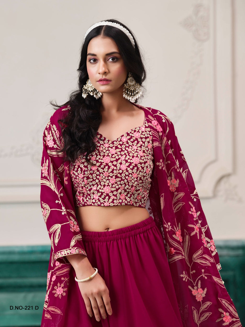 SIYA LIFESTYLE Embroidered Semi Stitched Lehenga Choli - - ANIBEY