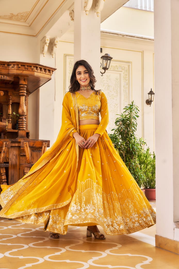 Zircon Diamond Work Net Lehenga Choli