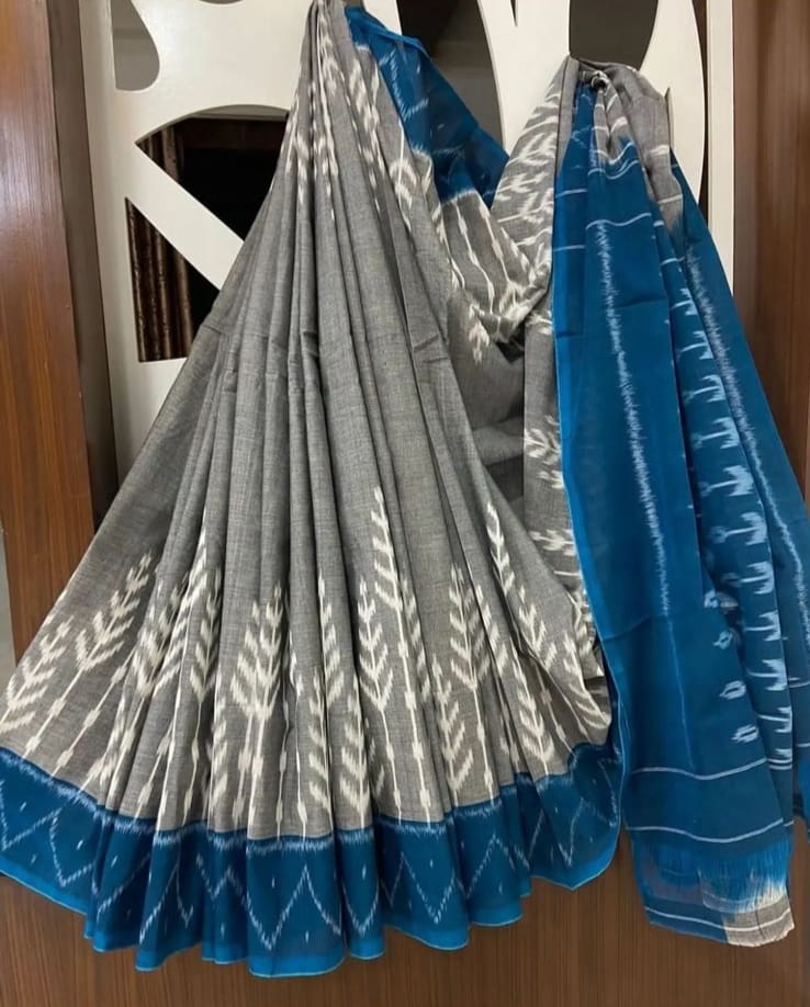 Soft, flowy Linen silk cotton sarees with all over Batik - ANIBEY