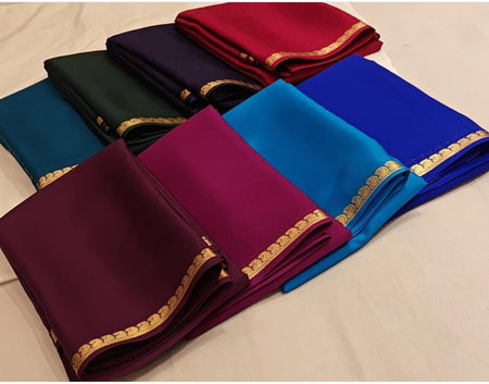 Mysore Silk Saree For Women's With Blouse Piece - ANIBEY