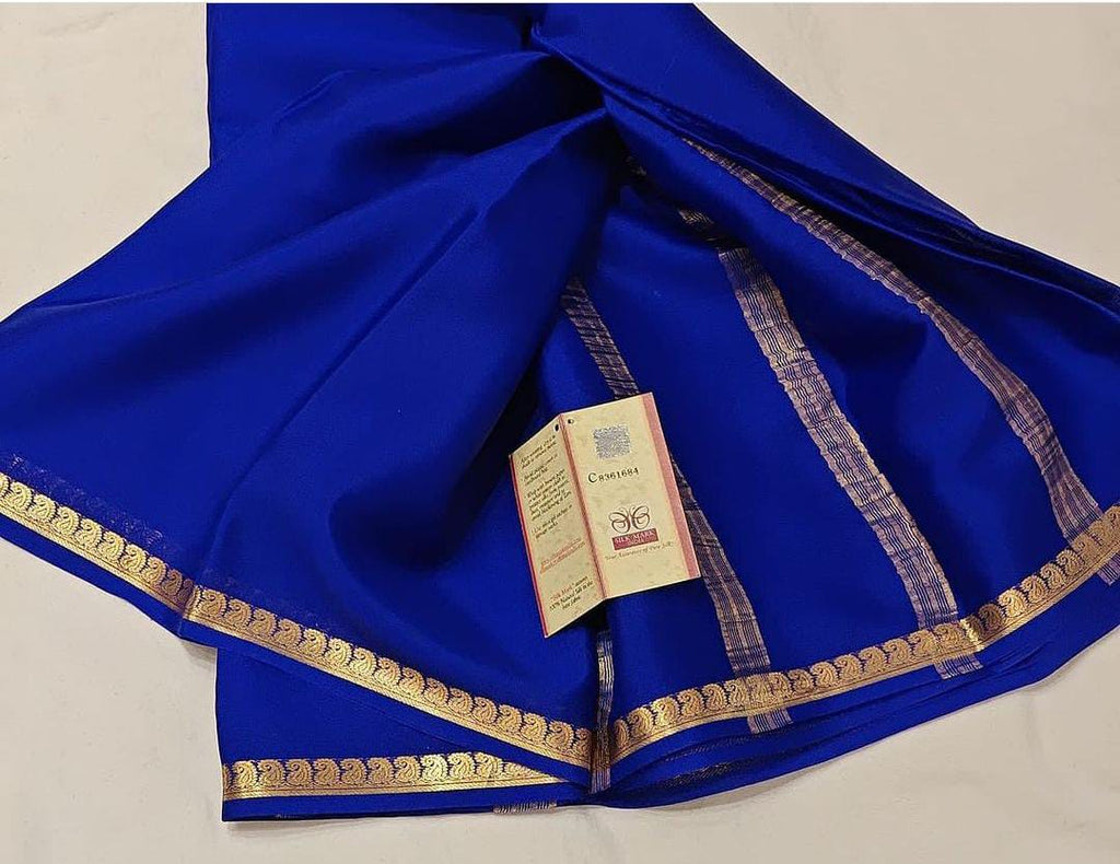 Mysore Silk Saree For Women's With Blouse Piece - ANIBEY