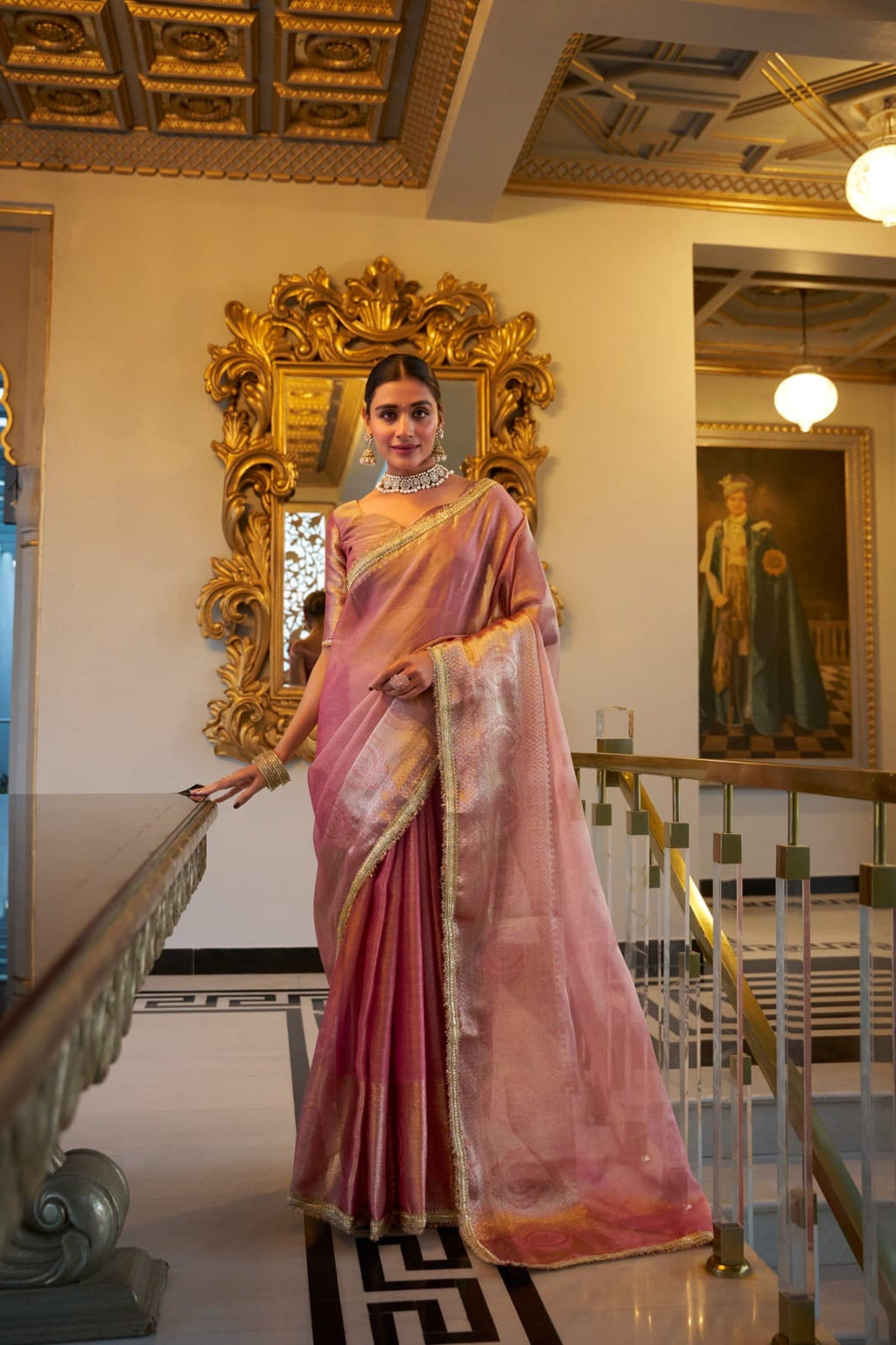 Buy Mitera Zari Woven Floral Organza Saree - Sarees for - ANIBEY