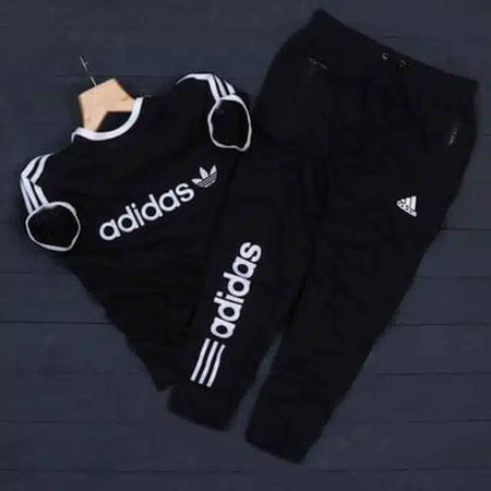 Printed Track Suit for Men (Black, S) - ANIBEY