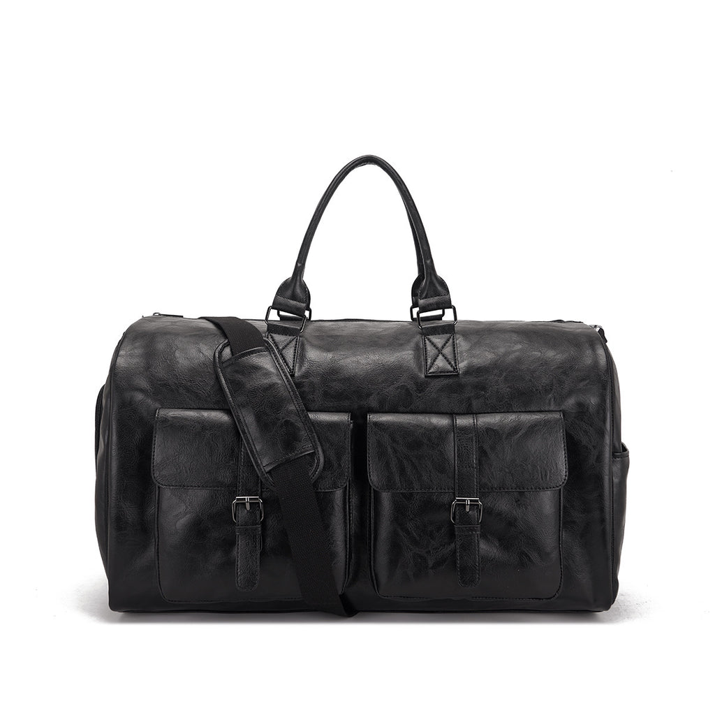 Travel Convenient Portable Garment Bag PU Leather Luggage Bag - ANIBEY