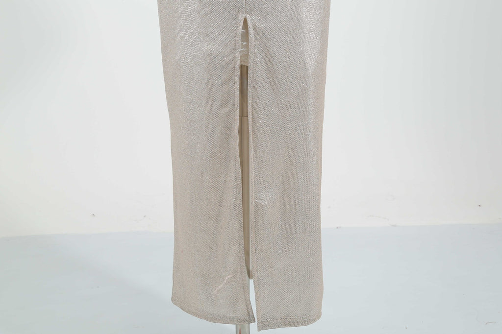 One-shoulder Dress With Big Ruffled Back And Wrapped Chest - ANIBEY